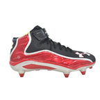 Under Armour Fierce Havoc Mid D 'Black Red' Football Cleats