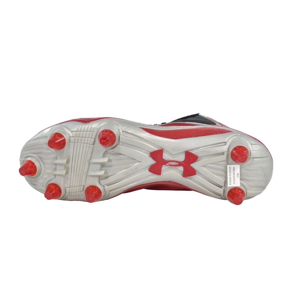 Under Armour Fierce Havoc Mid D 'Black Red' Football Cleats