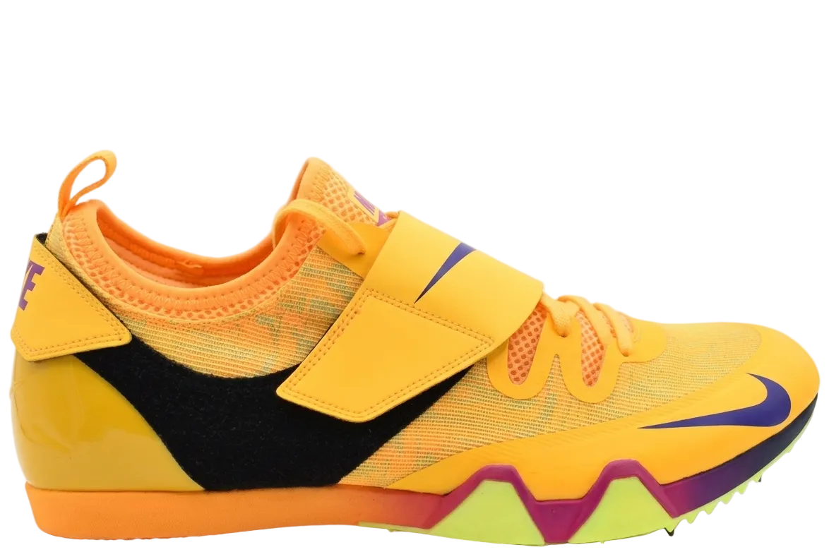 Nike Zoom Superfly Elite 2 Track Spike - Volt Yellow and Orange - Side Profile