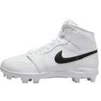Medial side of Jordan 1 Retro MCS showing the clean black overlays and white midsole.