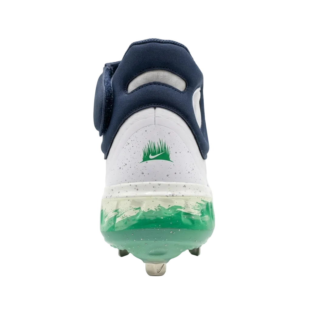 Overhead view of Nike Alpha Huarache Elite 4 Father's Day showing lacing system and tongue detail.
