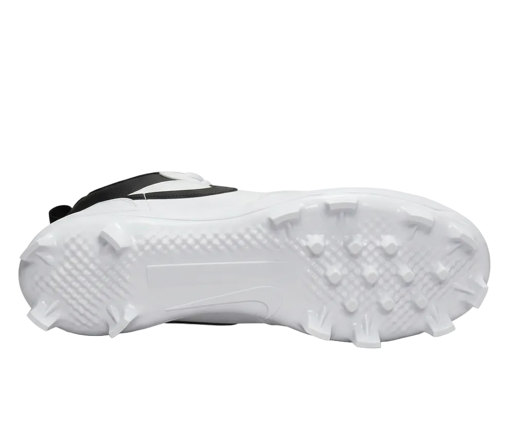Outsole view of Jordan 1 Retro MCS Low showing the black TPU cleat traction pattern CJ8524-101