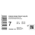 Nike Force Zoom Trout 9 Elite Product Box Label - White/Metallic Silver-Black - FB2906-102