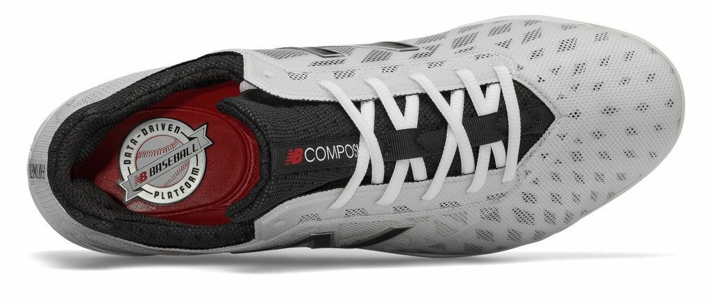 Low-Cut COMPv1 TPU Baseball Cleat 'White Black'