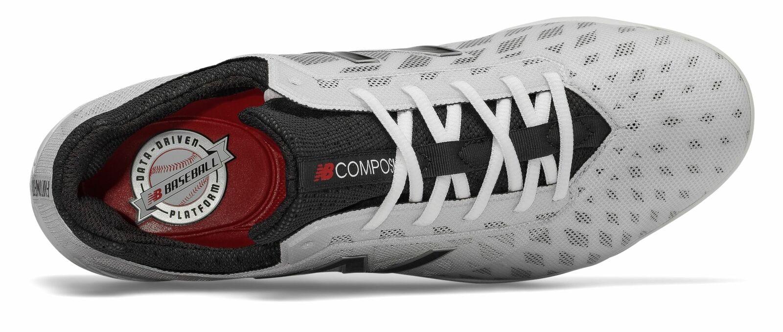 Low-Cut COMPv1 TPU Baseball Cleat 'White Black'