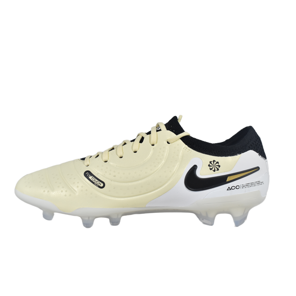 Medial view of the Nike Air Zoom Victory (DV4328-700) highlighting the lightweight ZoomX foam cushioning in the heel and the contoured, supportive fit of the University Gold AtomKnit