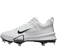 Lateral profile of the Nike Force Zoom Trout 9 Pro in White and Pure Platinum.