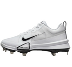 Lateral profile of the Nike Force Zoom Trout 9 Pro in White and Pure Platinum.