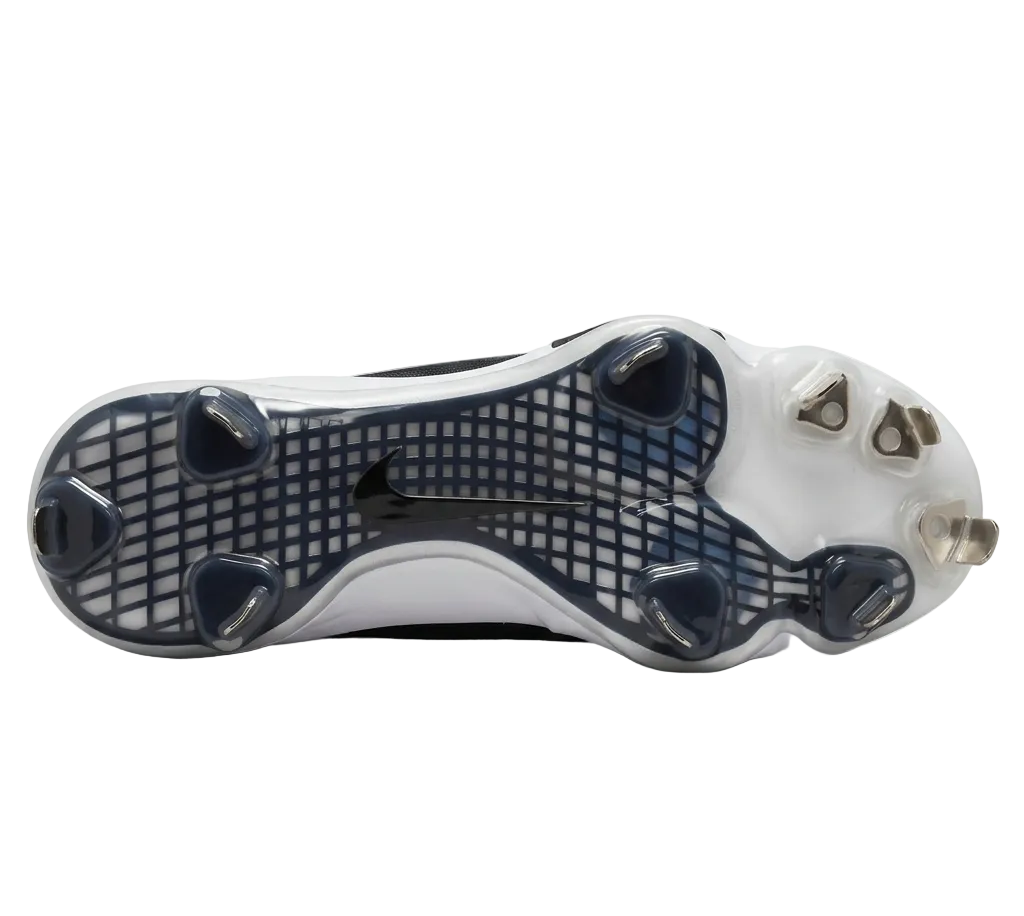 Detailed view of the Nike Force Zoom Trout 9 Pro cleated outsole and traction plate.