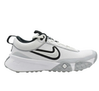 Lateral profile of the Air Diamond Varsity Turf shoe in White and Black.