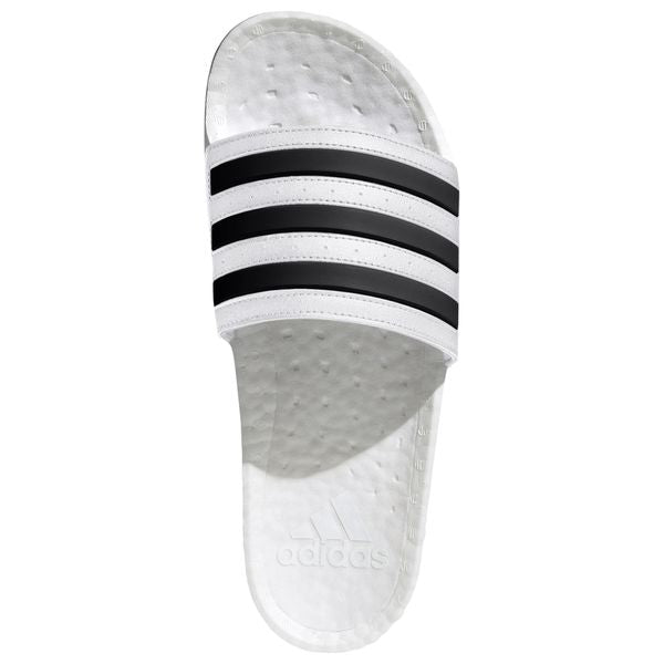 Adilette Boost Slides 'White Black Stripes'