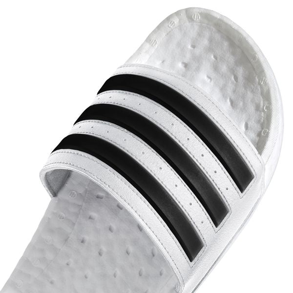 Adilette Boost Slides 'White Black Stripes'