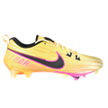 Yellow soccer cleat with black and pink accents on a white background FZ6209-800