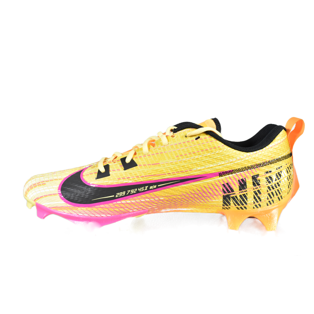 Yellow and pink sports shoe with black accents on a white background FZ6209-800