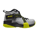 Nike Air raid Gray and black sneaker with yellow accents on a white background 644412-002
