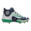 Profile of Nike Alpha Huarache Elite 4 MD SM P Father's Day cleats showing blue accents and Nike swoosh.