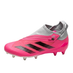 Side profile of adidas adizero Impact+ BSB showing Metallic Silver and White accents