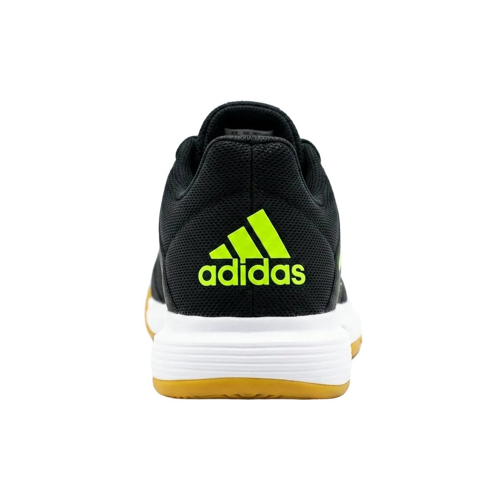 Rear heel view of the adidas Copa Pure 3 Club indoor soccer shoes highlighting the heel counter and branding.
