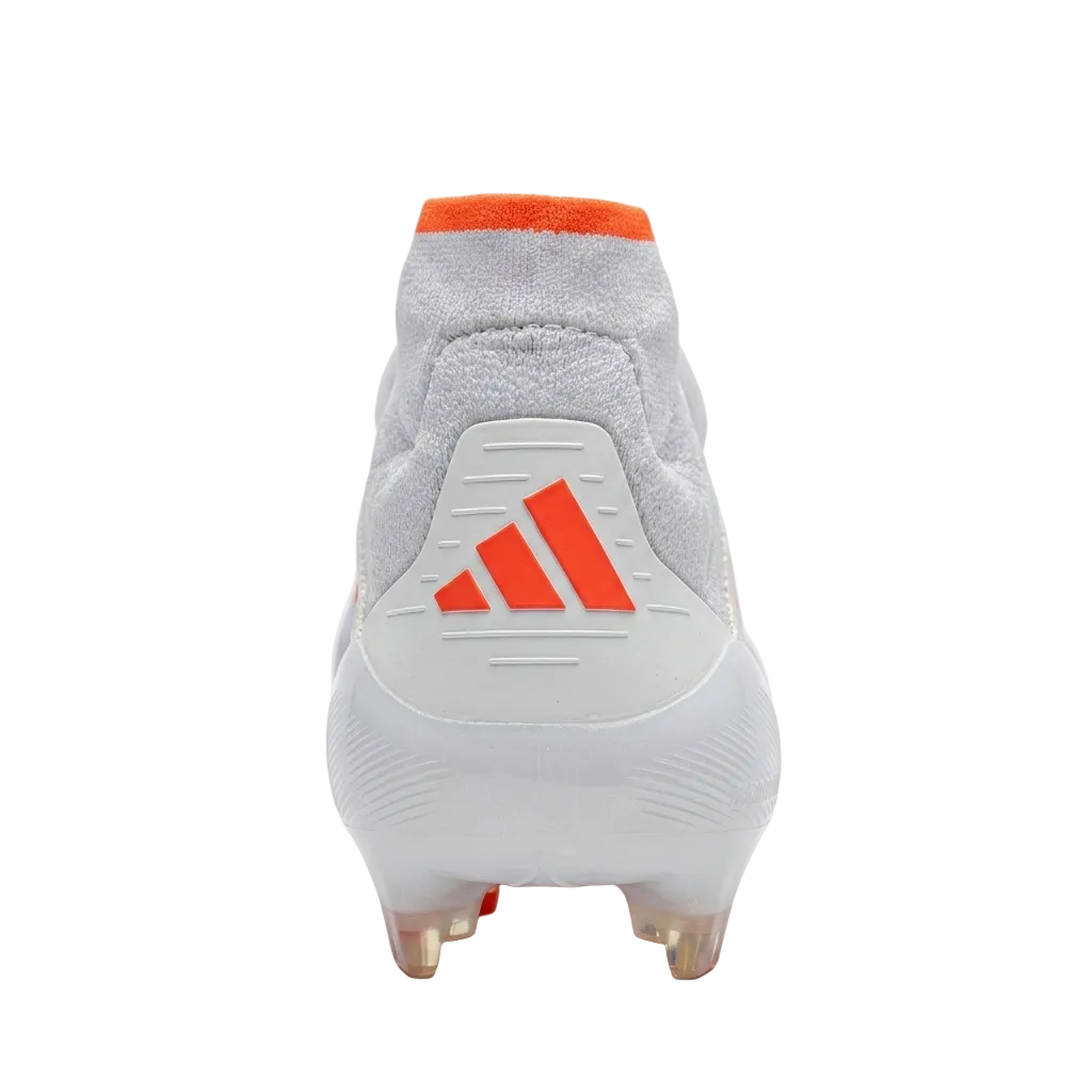 Reer view of the adidas Primeknit mid-cut collar and ankle support structure on the Women's F50 Elite FG firm ground cleats ID9203.