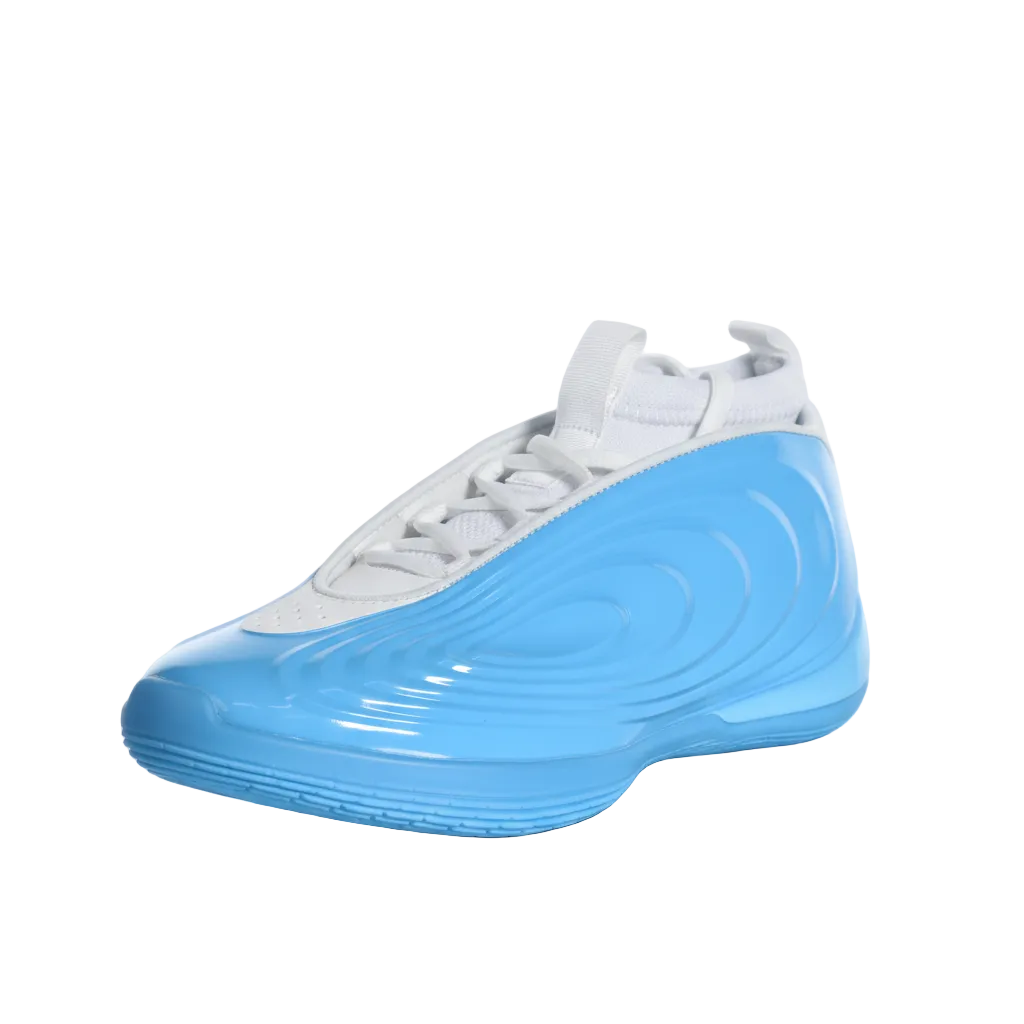 Alternate medial side view of Adidas Harden Vol 10 Lucid Aquamarine showing inner side panel.