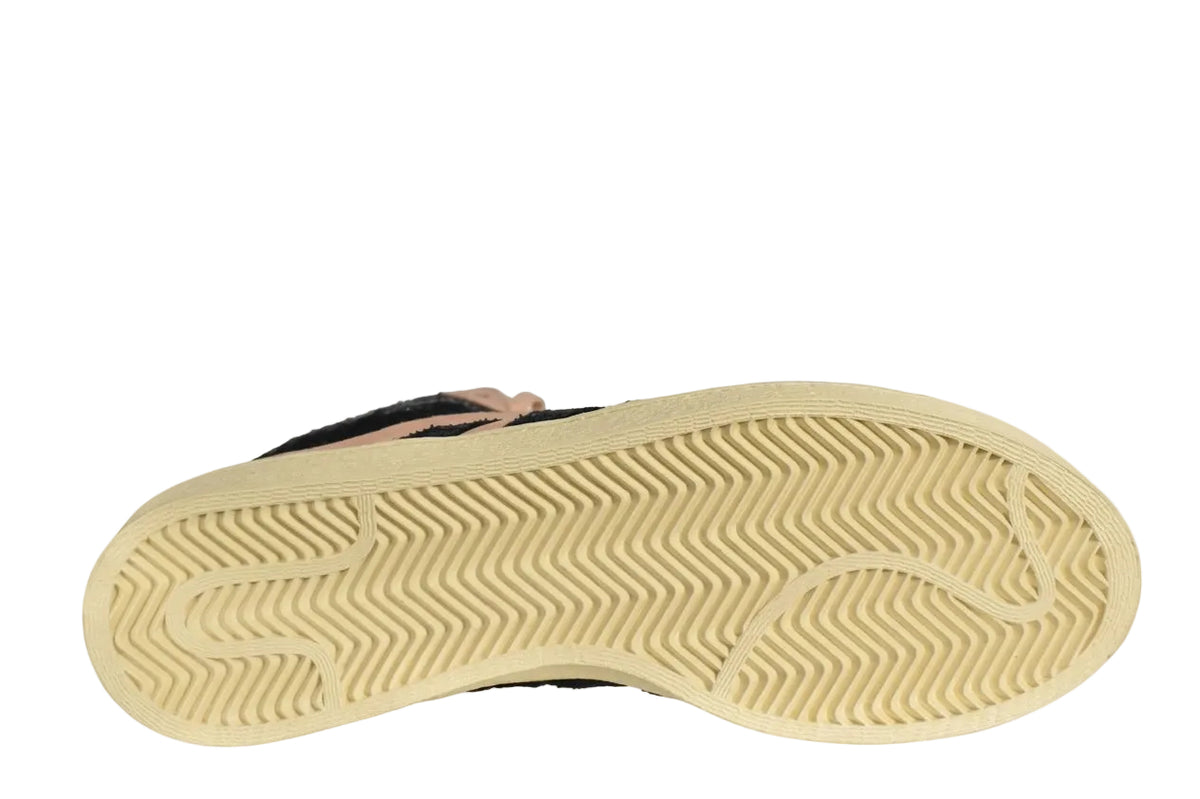 Bottom rubber cupsole view of Adidas Jabbar Hi Made in LA JQ8584 showing tread pattern.