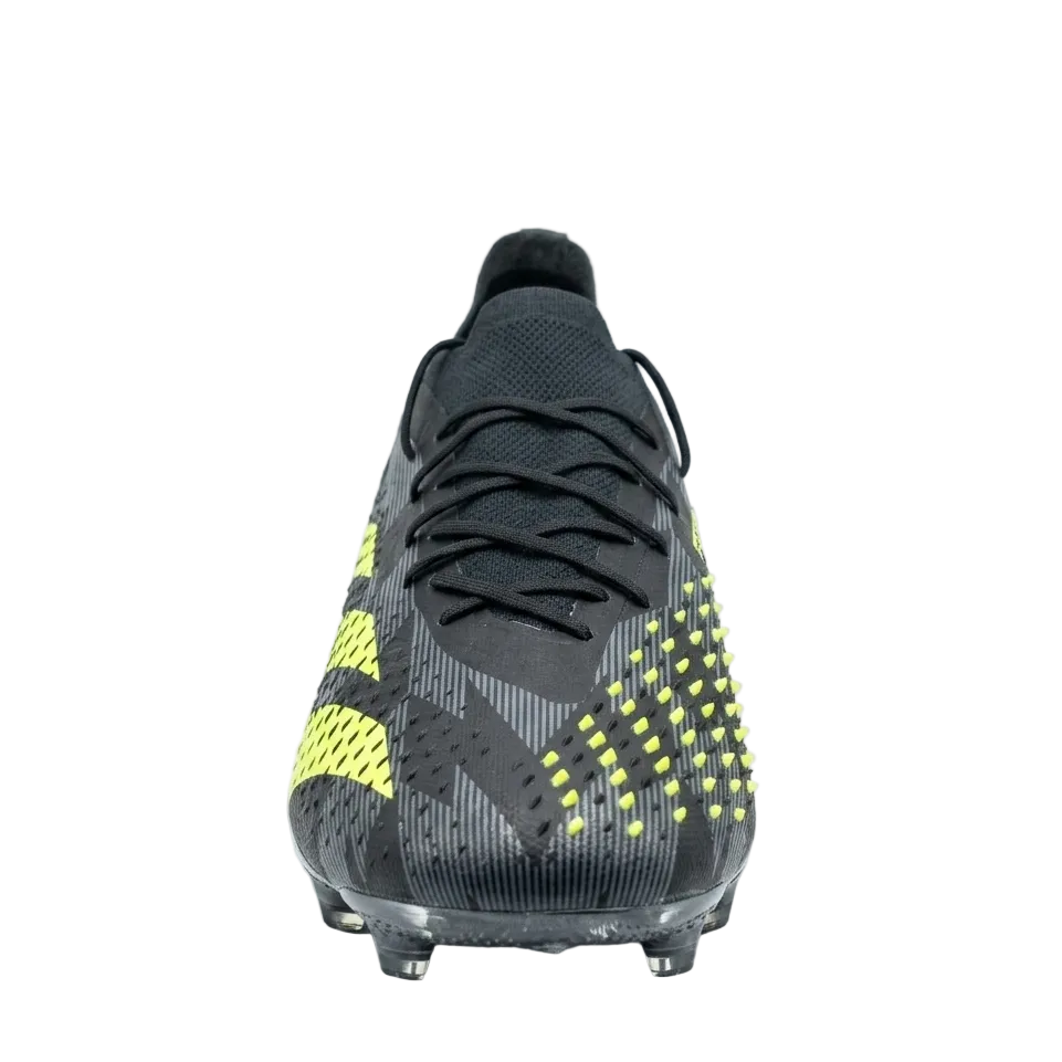 Top view of Adidas Predator Accuracy.1 IG0782 cleats detailing the lacing system and HybridTouch upper material.