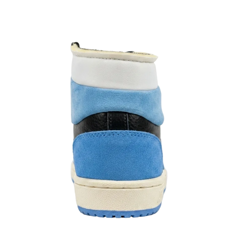 Angled rear heel view of the adidas Top Ten RB GV6630 emphasizing the high-top ankle padding and classic adidas Trefoil logo.