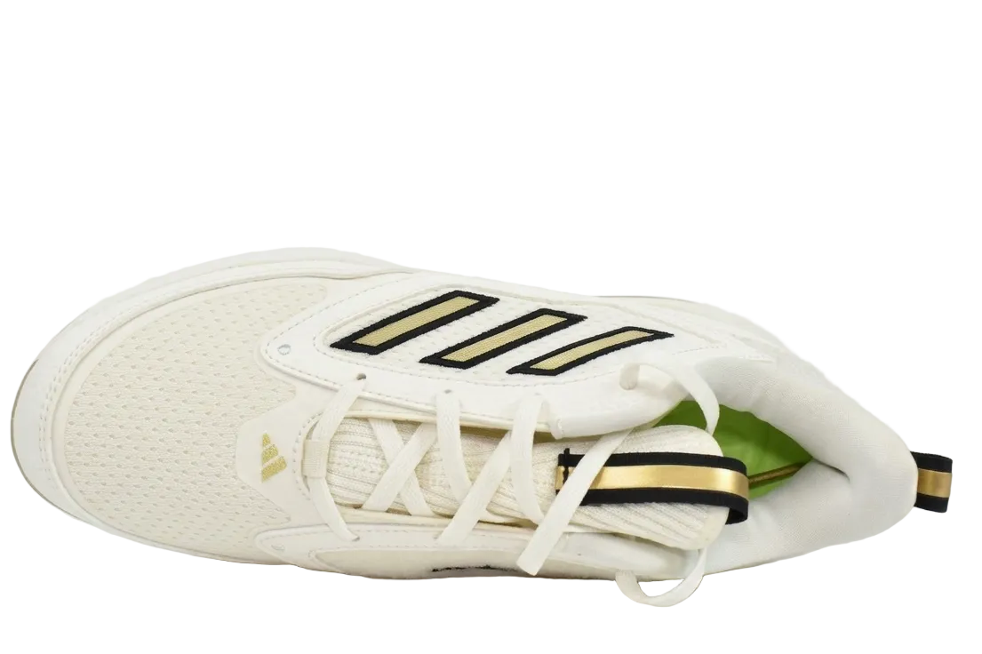 Top-down view of Adidas Adizero PureHustle 3 Elite ID7638 highlighting the asymmetrical lacing system and breathable mesh tongue.