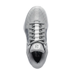 Top-down overhead view of Nike Wmns Sabrina 1 TB Wolf Grey showing the tongue, lacing system, and insoles, FQ3391-010.