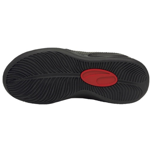 Bottom view of the traction pattern on the solid black rubber outsole of the Puma RS Dreamer 2 Mid JR January 28th