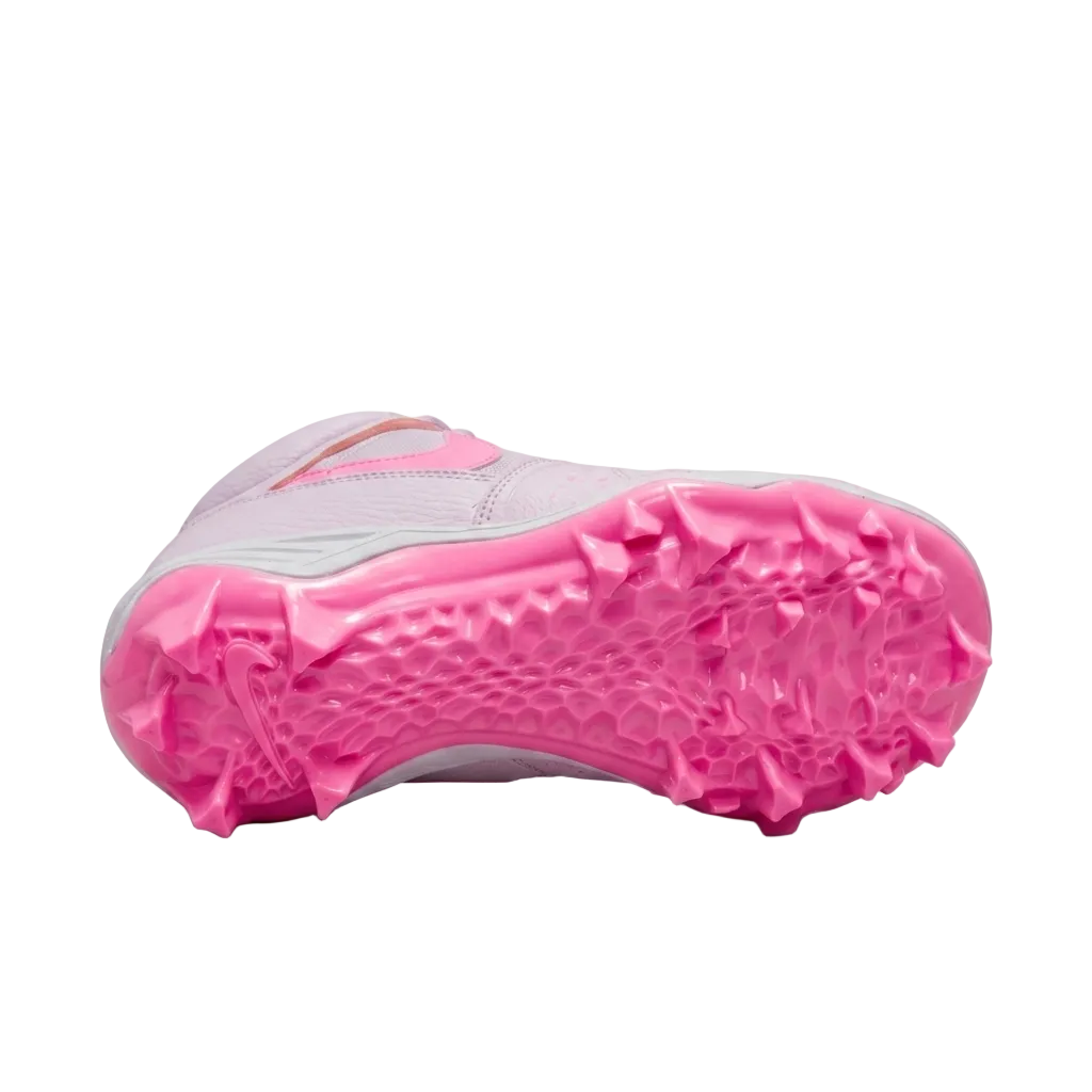 Underneath bottom view of the Jordan Stadium 90 Low Pink Foam rubber outsole and traction tread pattern.