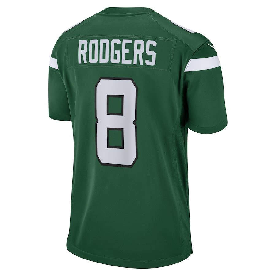 New York Jets Aaron Rodgers 'Gotham Green' Game Jersey
