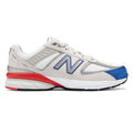 New Balance 990v5 kids running shoes in Navy blue, style code PC990NB5, front three-quarter view.
