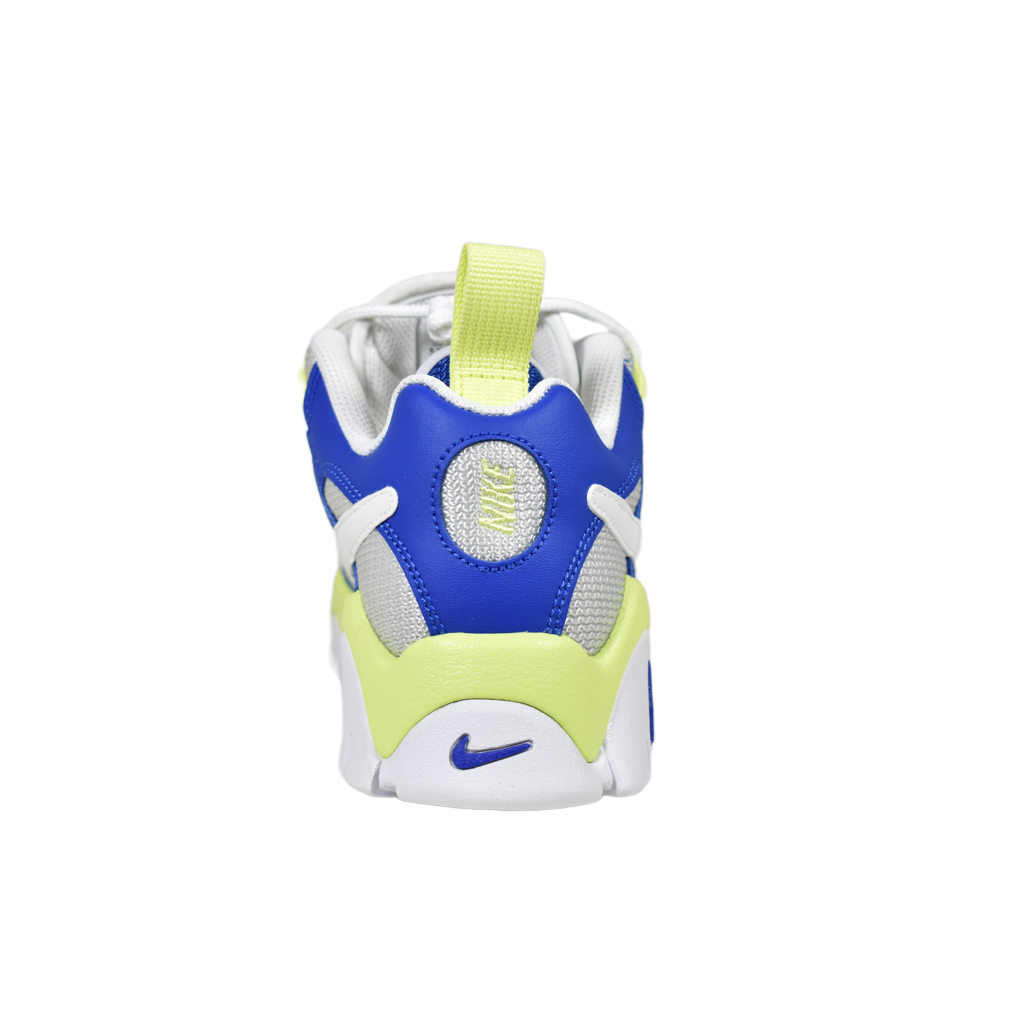 Rear view of Nike Air Barrage Low GS Sprite showing the heel pull tab and embroidered Nike logo.