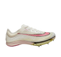 Side profile of Nike Air Zoom Victory CD4385-101 in Sail and Fierce Pink, showing the visible Air Zoom unit and AtomKnit upper