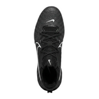 Top-down view of Nike Alpha Huarache NXT baseball cleats featuring the circular knit cuff and lacing system.
