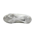 Bottom sole plate view of Nike Alpha Menace 4 Elite FD7036-100 displaying stud traction layout.