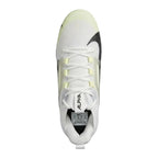 Overhead top view of Nike Alpha Menace 4 Elite White Black FD7036-100 detailing lacing system.