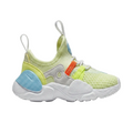 Nike Huarache E.D.G.E. Premium TXT BT lifestyle sneakers in Barely Volt and Black, style code CD8172-700, front three-quarter view.