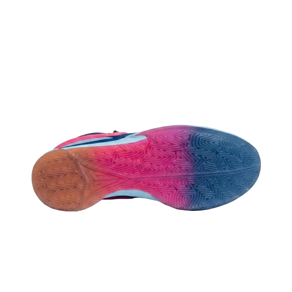 Underneath bottom view of the Nike Ja 1 NY vs NY outsole showing the traction pattern and rubber tread.