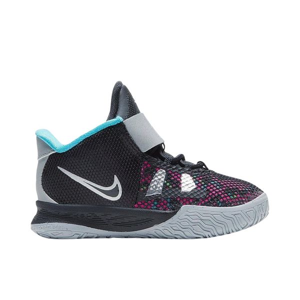 Nike Kyrie 7 TD Pixel Camo toddler basketball shoes, style code CT4980-008, front three-quarter view.