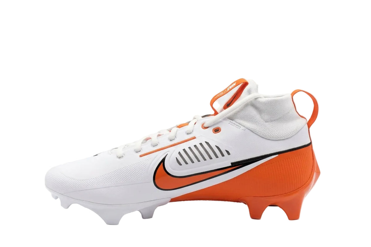 Alternate medial side view of Nike Vapor Edge Pro 360 2 TB White Brilliant Orange showing inner arch.