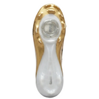 Underside traction view of the Nike Zoom Air Vapor Pro 1 football cleat plate showing the wide-stud placement pattern for multidirectional grip