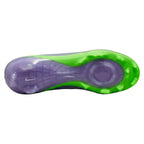Bottom outsole view of Nike Vapor Speed 3 NRG Hydrangeas Green Strike showing traction pattern and cleat layout.