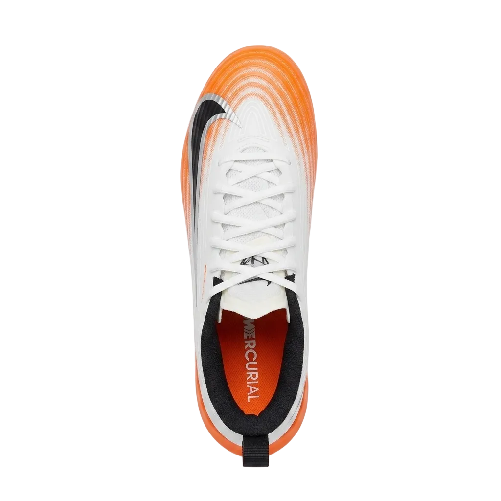 Top side view of Nike Vapor Speed 3 TB molded cleats highlighting the lightweight mesh and synthetic skin panels, HM8849-104.