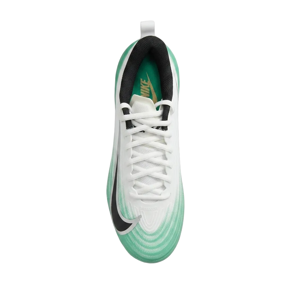 Top inner side view of Nike Vapor Speed 3 TB low-top spikes highlighting the lightweight synthetic skin support panels, HM8849-100.