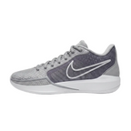 Nike Women's Sabrina 1 TB Wolf Grey basketball shoes, style code FQ3391-010, front three-quarter view.
