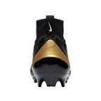 Rear heel view of the Nike Zoom Air Vapor Pro 1 Black Metallic Gold sneakers highlighting the heel support and branding.