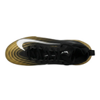 Top-down view of the Nike Zoom Air Vapor Pro 1 Black Metallic Gold tennis shoes showing the breathable mesh upper and lacing system.