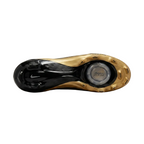 Underneath bottom view of the Nike Zoom Air Vapor Pro 1 Black Metallic Gold FB3298-003 rubber outsole and court traction pattern.